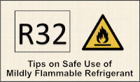 Label with "Flammable" symbol