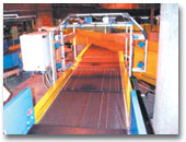 This merge belt forms part of the state-of-the-art baggage handling system at the Hong Kong International Airport