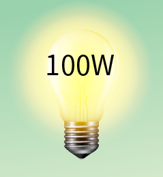 100W