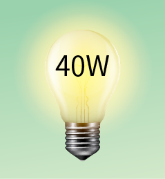 40W