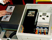 An energy optimiser (7.5 kW) retrofitted to an escalator in North Point Government Offices