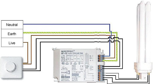 Schematic diagram of analogue dimming