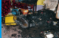 The flat was seriously burnt