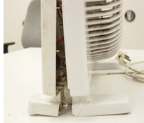The fan guard became loosened