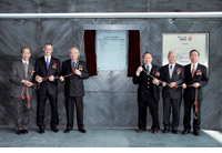 The guests performed the unveiling ceremony of the commemorative plaque of DEMS