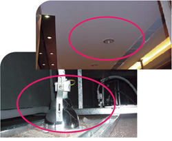 The faulty down light