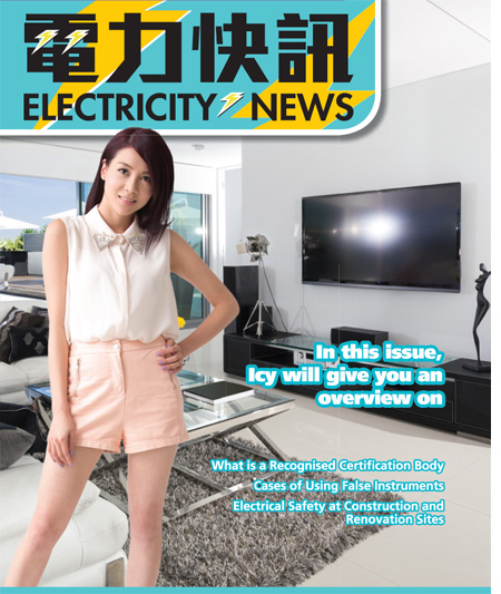 Icy, the cover girl of this issue of Electricity News