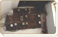 Electrical Installation without effective earthing caused fire