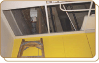 Working in restricted space without proper precautions cased electric shock