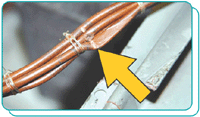 The damaged wires in the incident