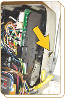 Overheating caused fire on the indoor unit casing