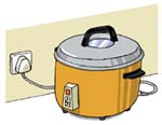 An electrical appliance with high power consumption (e.g. air-conditioner, dehumidifier, electric heater, electric water kettle/pot, electric rice cooker and washer/dryer) should receive power supply from a single fixed socket outlet to which the connection of any other appliance should be avoided. 