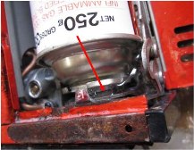 Position of gas leak