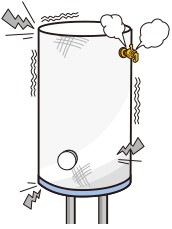 圖二： 若使用電熱水器時有異常情況（例如跳掣），應立刻停止使用，並聯絡供應商檢查及維修