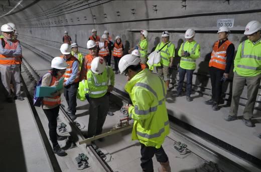 EMSD inspection of track at tunnel