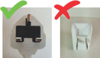 Chargers / power supply units with/without three-pin plugs