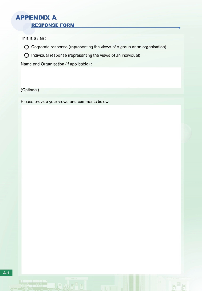 Consultation Paper (Appendix A - Response Form) - Green Hydrogen Standard Certification Scheme