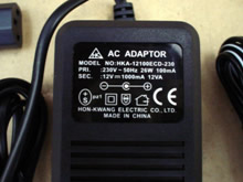 AC adaptors for the external speaker sets supplied with HP desktop computers.