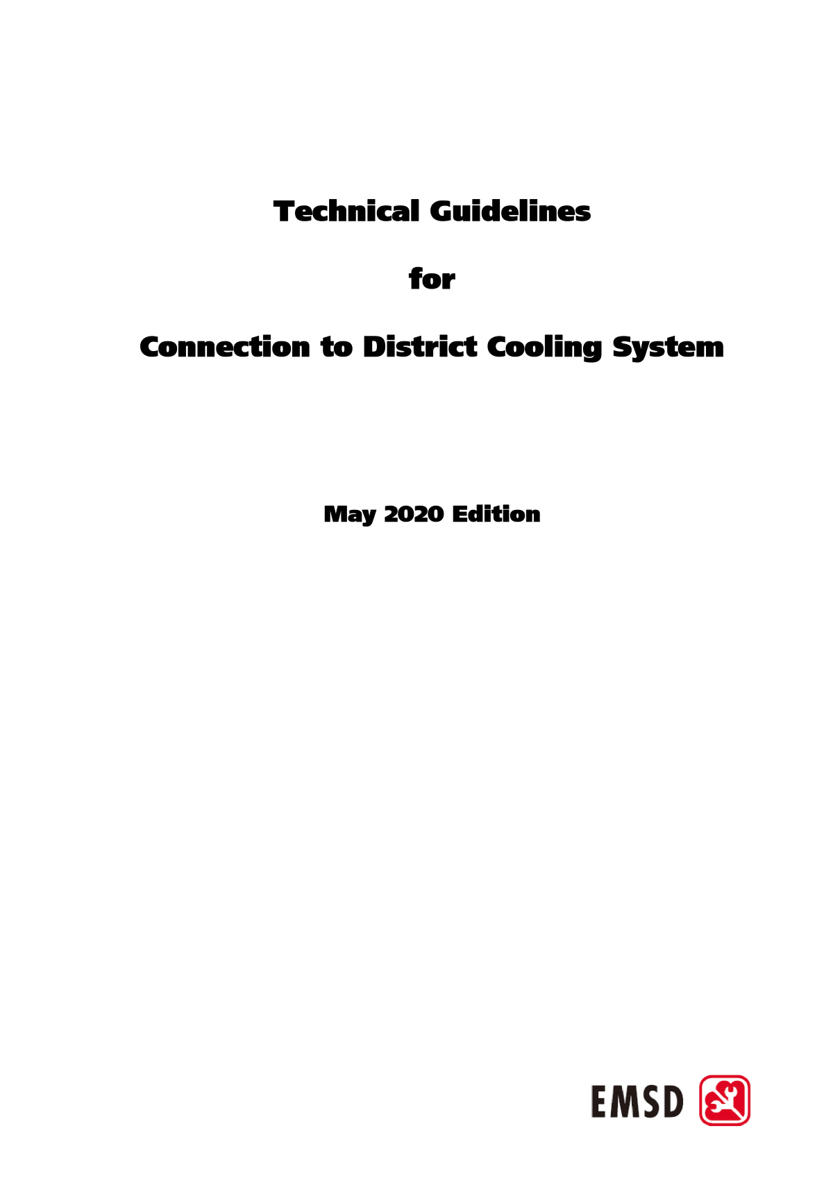 Technical Guidelines for Connection to District Cooling System (May 2020 Edition)