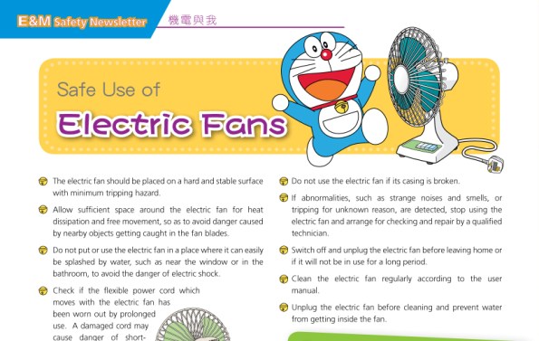 Safe Use of Electric Fans