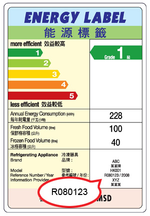 现行评级标准的能源标籤