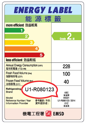 新评级标准的能源标籤(于2015年11月25日起全面实施)