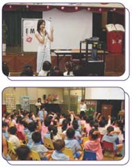 电气安全大使向幼稚园/幼儿园学生灌输家居电气安全的知识的照片