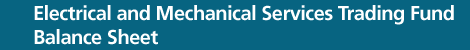 Electrical and Mechanical Services Trading Fund Balance Sheet