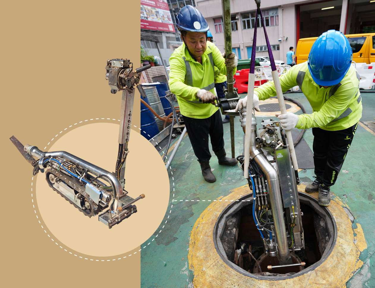 「ATEX區域0防爆機械人」可在危險的密閉空間進行清洗工作。