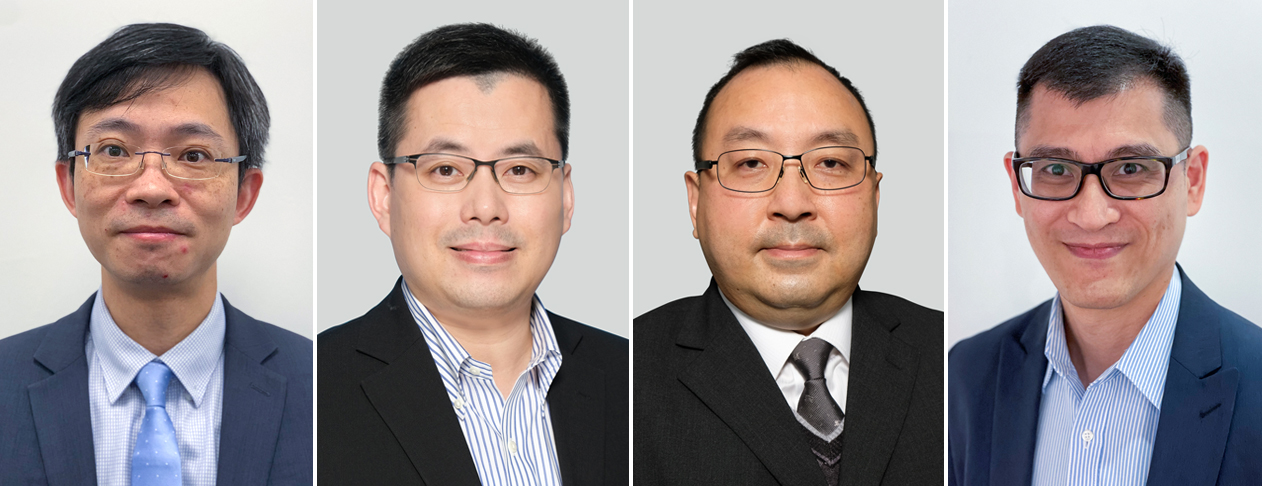 (From left to right) Mr Yiu Tak-tai, Boris; Mr Lee Chi-leung, Eric; Mr Kong Mau-shing, Marsden; Mr Kwan Wai-ming