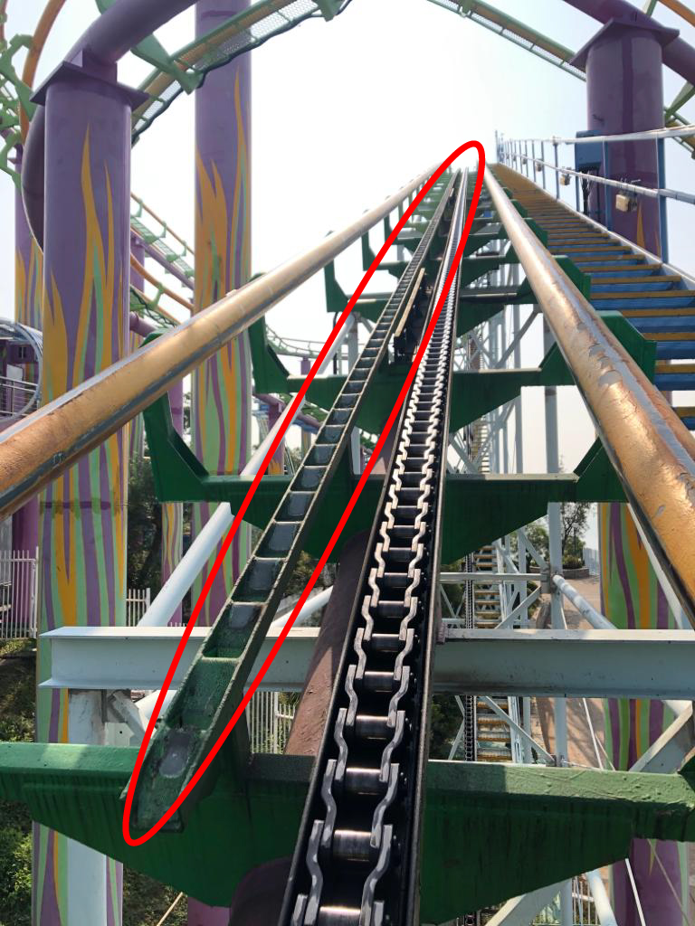 “teeth-like” protrusions installed along the lifting track